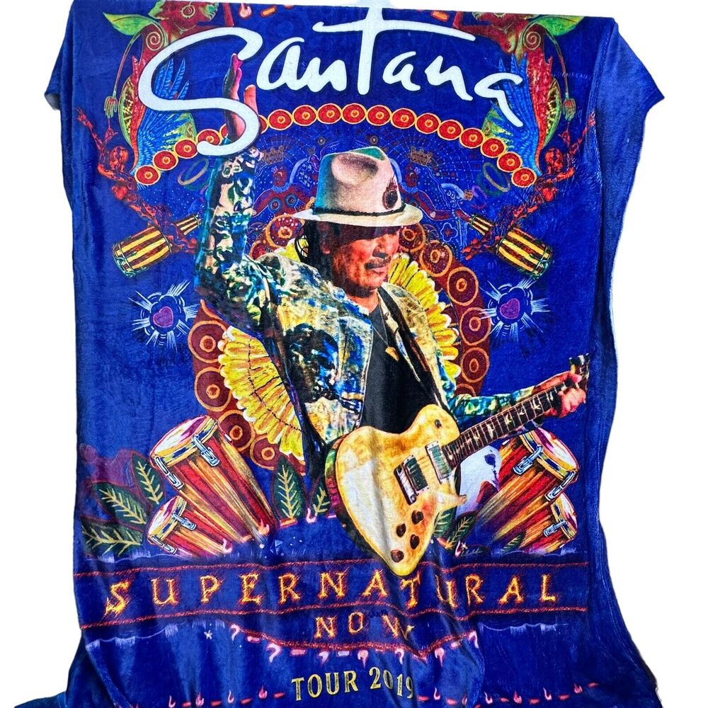 Santana 2019 Supernatural Now Tour Blanket VIP Merchandise 48" x 64"